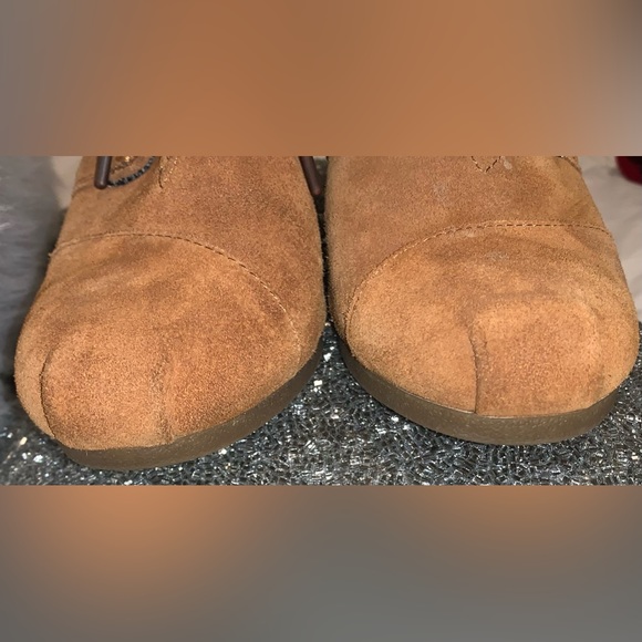 TOMS Suede wedge ankle boots booties women’s size 7.5 - Picture 11 of 13